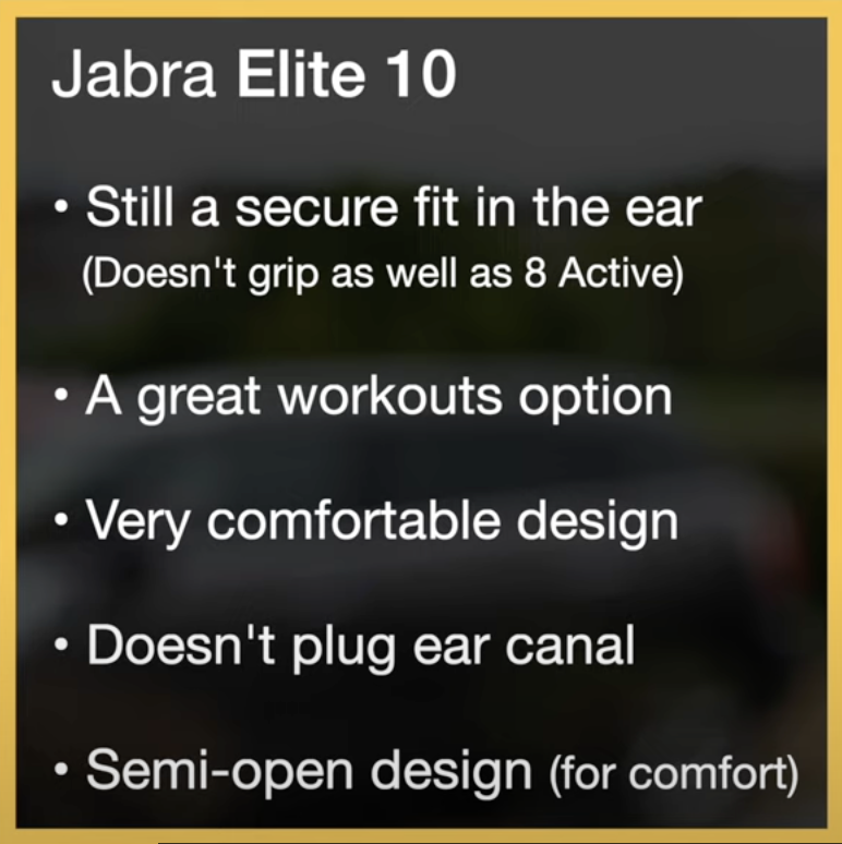 Jabra Elite 10 fit and comfort
