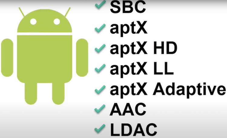 Bluetooth codecs for Android devices